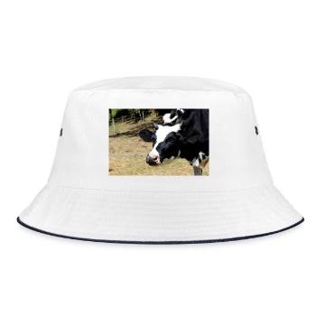 Affiche de vache - Bob - blanc/marine - Devant