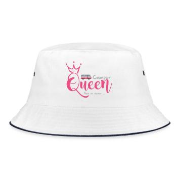Camper Queen - Bucket Hat - Weiß/Navy - Vorne