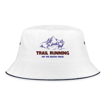 Trailrunning - abseits der ausgetretenen Pfade - Bucket Hat - Weiß/Navy - Vorne