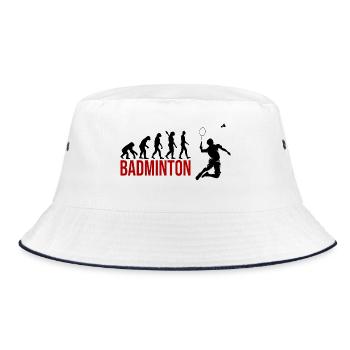 Evolution Badminton - Bucket Hat - Weiß/Navy - Vorne