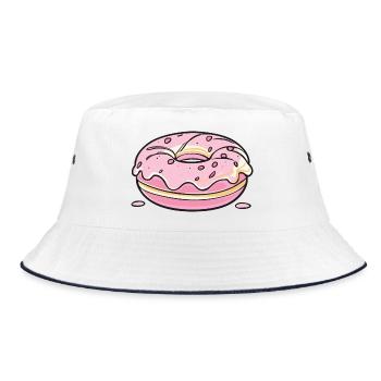 Beignet - rose - Bob - blanc/marine - Devant