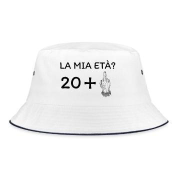 my age 21 - Bucket Hat - white/navy - Front