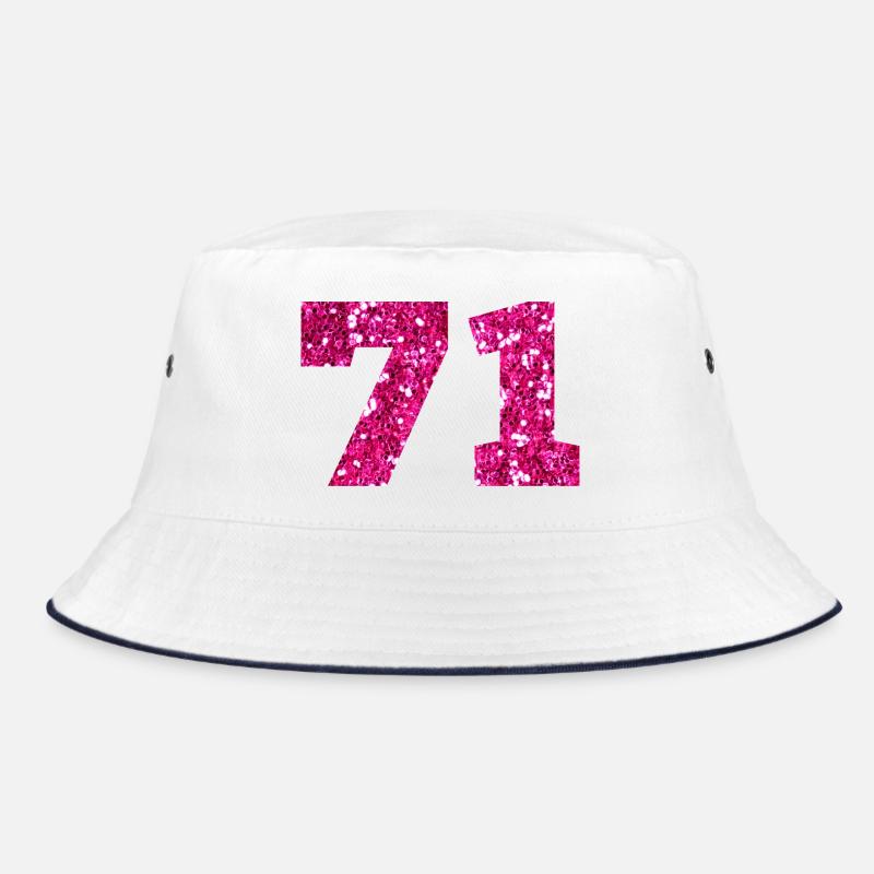 71 Pink Glitter - 71st Birthday Bucket Hat