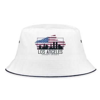 Los Angeles ist immer eine gute Idee - Bucket Hat - Weiß/Navy - Vorne