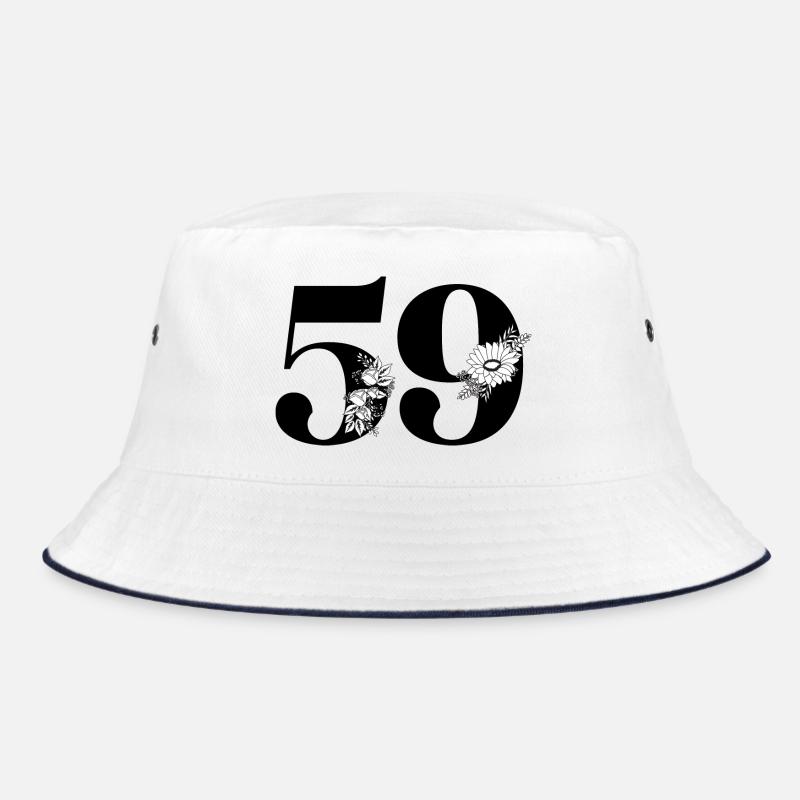 Nummer 59 Schwarze Blumen - 59. Blumengeburtstag Bucket Hat