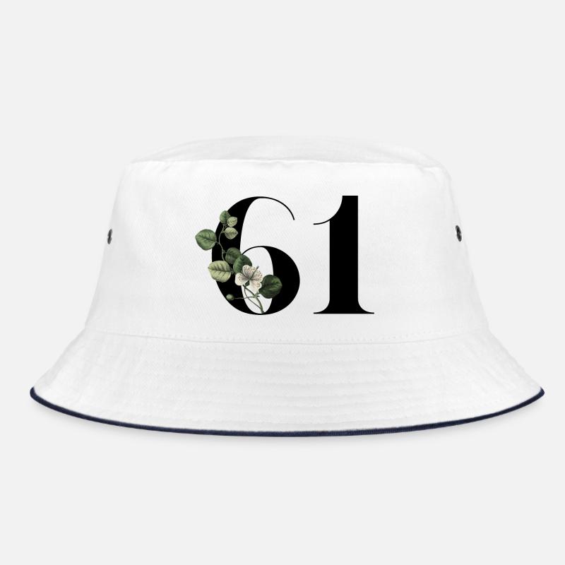 Nummer 61 Blumengrün - 61. Geburtstag Blumen Bucket Hat