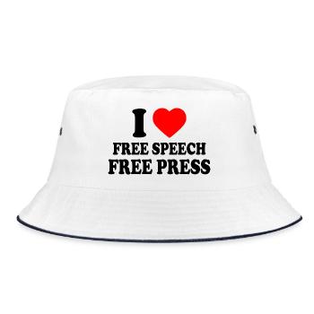 i love free speech free press - Bob - blanc/marine - Devant