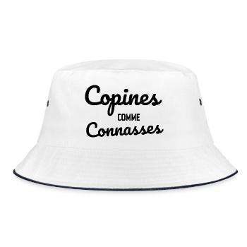 girlfriends as - Bucket Hat - white/navy - Front