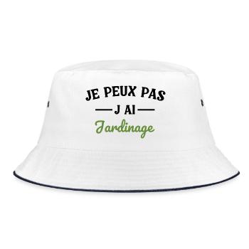 J peux pas j ai Jardinage - Bob - blanc/marine - Devant