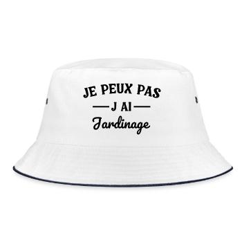 J peux pas j ai Jardinage - Bob - blanc/marine - Devant