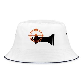 Checkmate lying - Bucket Hat - white/navy - Front