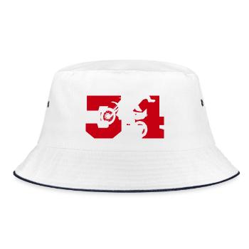 Moto 34 Biker - Bucket Hat - Weiß/Navy - Vorne