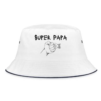 Super Dad - Bucket Hat - white/navy - Front