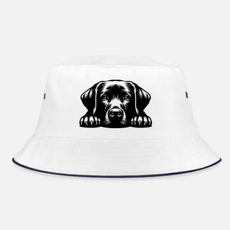 Labrador Kopf mit Pfoten Bucket Hat
