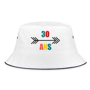 30. 30 YEARS. 30th ANNIVERSARY. 30 YEARS ANNIVERSARY. - Bucket Hat - white/navy - Front