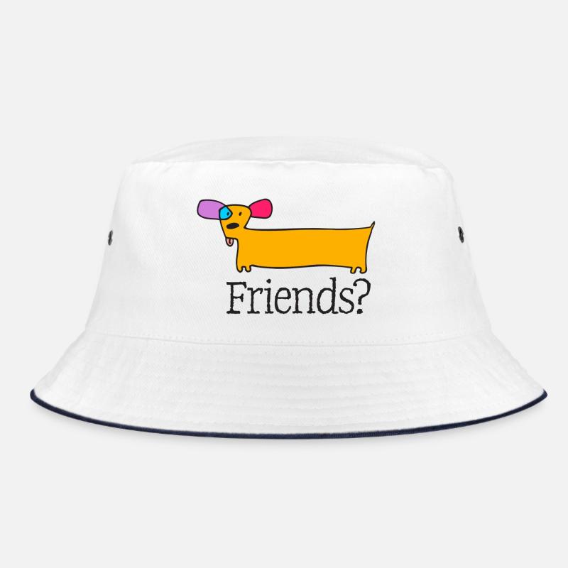 05 Hündchen Lange Farbe Freunde Bucket Hat