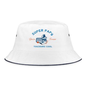 Super papy toujours cool - idée cadeau papy - Bob - blanc/marine - Devant