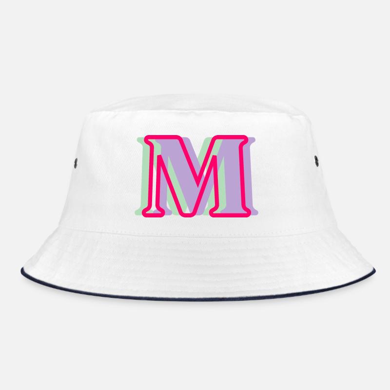 Mehrfarbiger Buchstabe m Bucket Hat