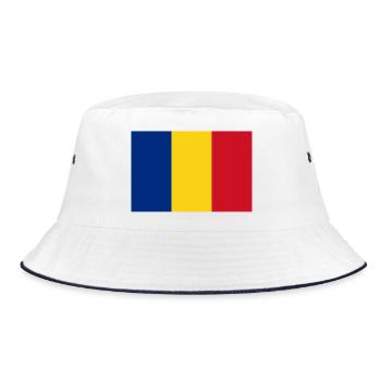 Rumänien - Bucket Hat - Weiß/Navy - Vorne