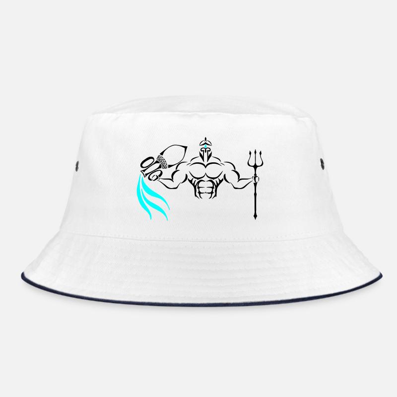 Alpha Aquarius Deluxe - Bucket Hat - Weiß/Navy