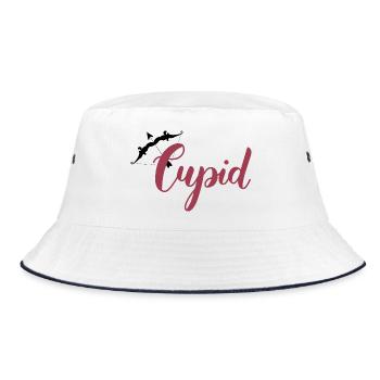 Amor - Bucket Hat - Weiß/Navy - Vorne