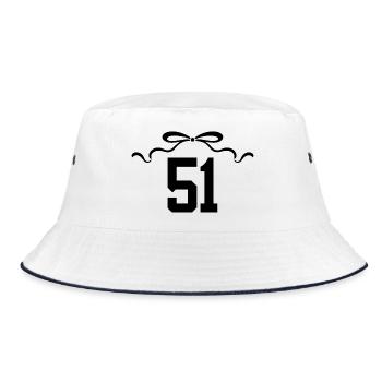 Issue 51 Knot - 51st Anniversary - Bucket Hat - white/navy - Front