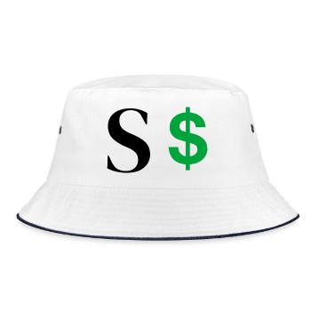 Lettre s dollar - Bob - blanc/marine - Devant