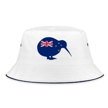 Drapeau néo-zélandais en forme de kiwi - Bob - blanc/marine - Devant