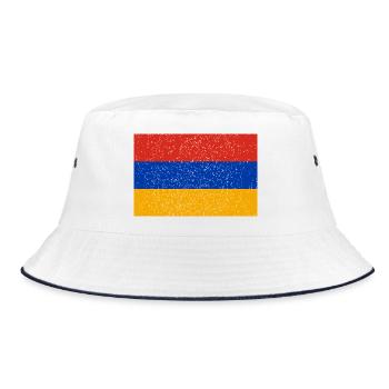 Drapeau arménien vintage - Bob - blanc/marine - Devant