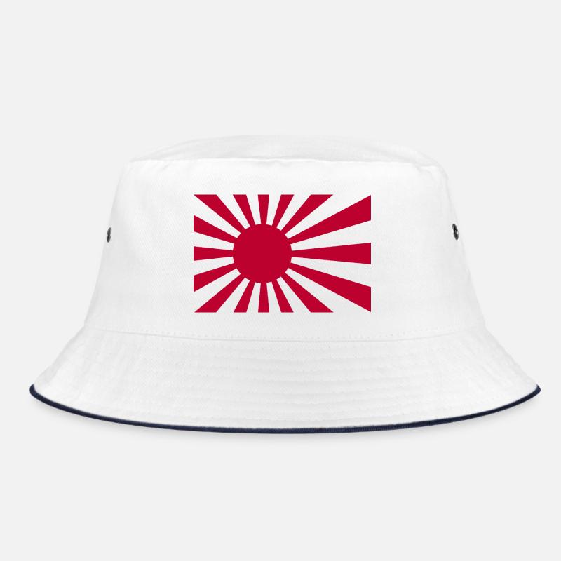 Drapeau du Soleil Levant - Bob - blanc/marine