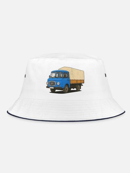 East Flatbed - Bucket Hat - white/navy - Front
