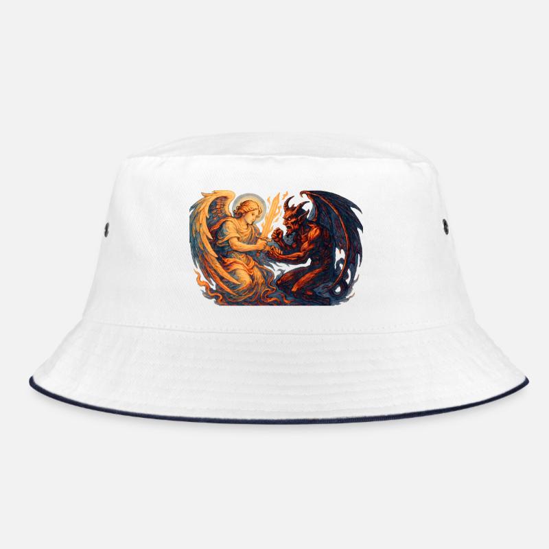 Celestial Archangel vs Infernal Beast Bucket Hat