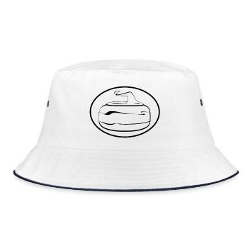 Kunst des Eisstockschießens - Bucket Hat - Weiß/Navy - Vorne