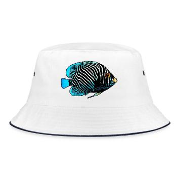 Exotic fish - Bucket Hat - white/navy - Front