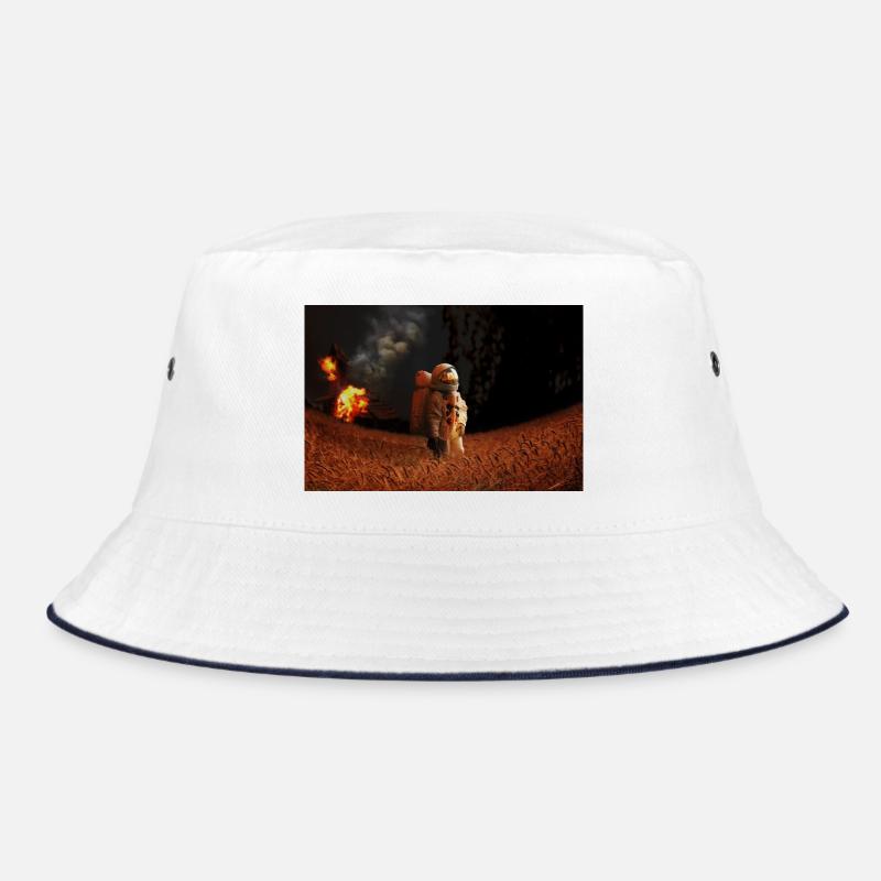 Astronaut auf der zerstörten Erde Bucket Hat