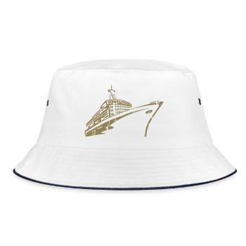 Cruise Ship Cruise Ship Luxury - Bucket Hat - white/navy - Front