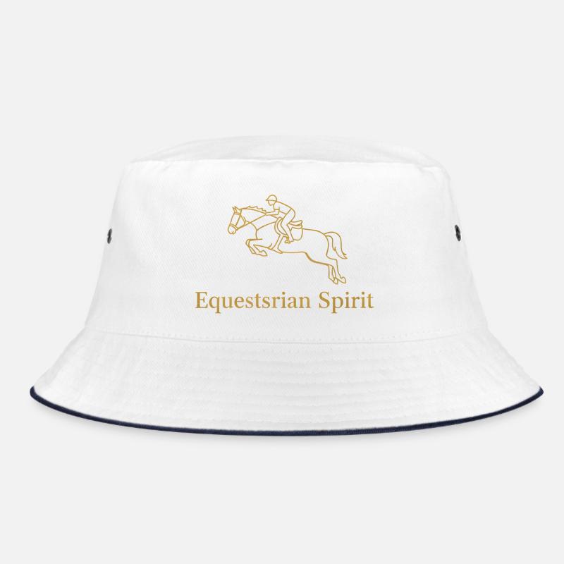 Eleganter Springreiter in Goldlinie Bucket Hat