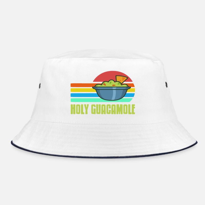 Holy Guacamole Retro Funny Avocado Dip Pun Bucket Hat