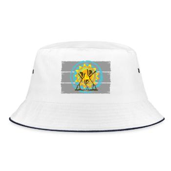 Dancing Silhouettes Sunrise Design - Bucket Hat - white/navy - Front