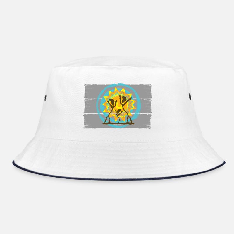 Dancing Silhouettes Sunrise Design Bucket Hat