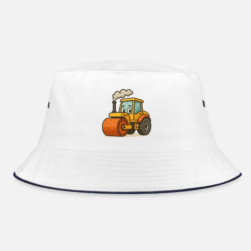 Classic excavator with steam engine - Bucket Hat - white/navy