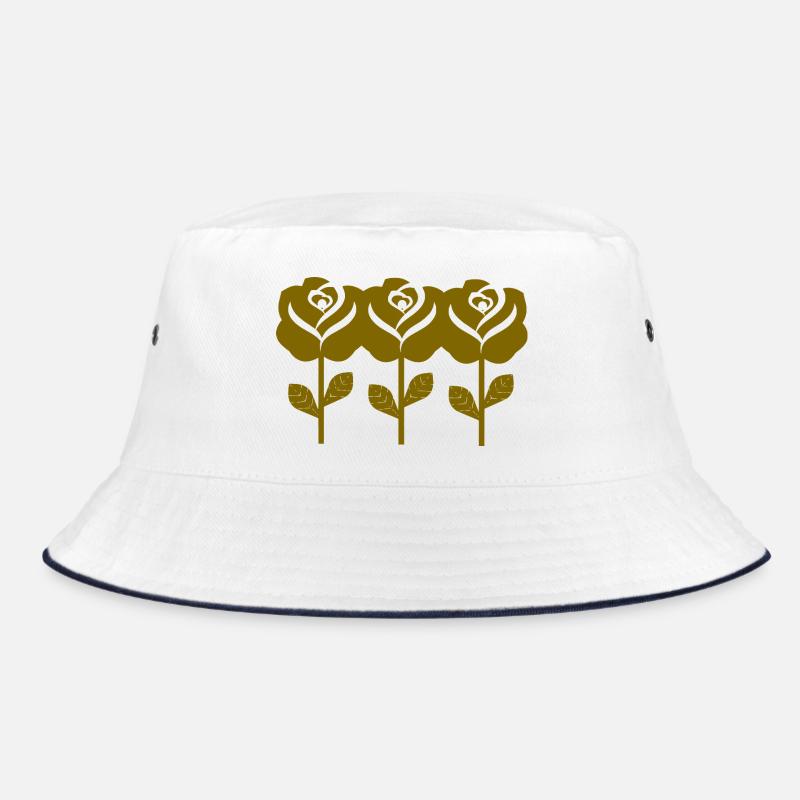 Motif graphique de roses dorées Bob