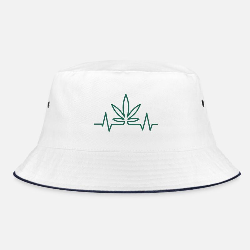 Heartbeat Hemp Leaf Bucket Hat