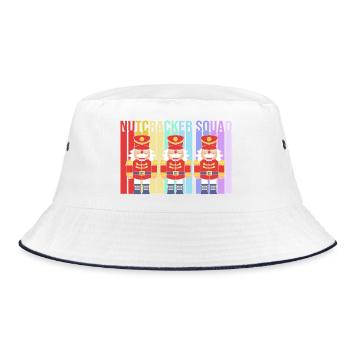 Nussknacker Weihnachten - Bucket Hat - Weiß/Navy - Vorne