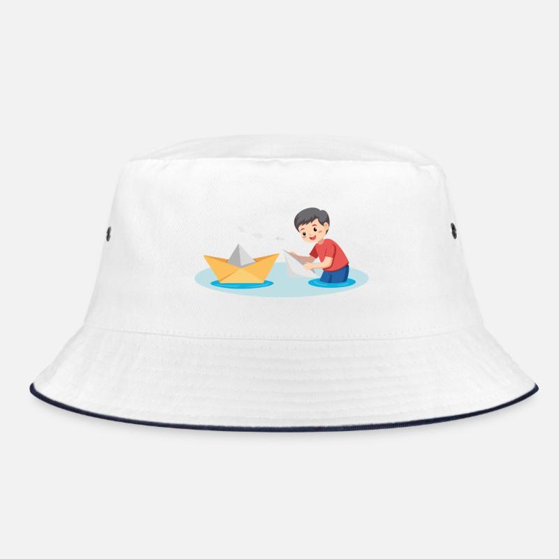 Jeu de bateau en papier - Bob - blanc/marine