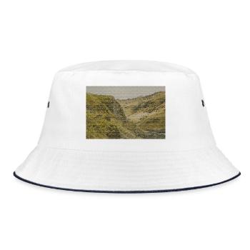 Geometric Mesh Canyon - Bucket Hat - white/navy - Front