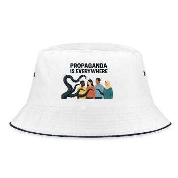 Propaganda is a picture of diversity everywhere - Bucket Hat - white/navy - Front