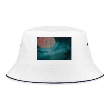 Turntable in a curvy pattern - Bucket Hat - white/navy - Front