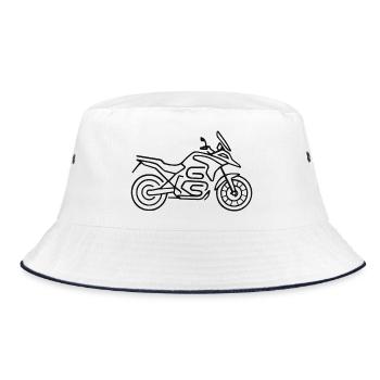 Motorcycle GS black - Bucket Hat - white/navy - Front