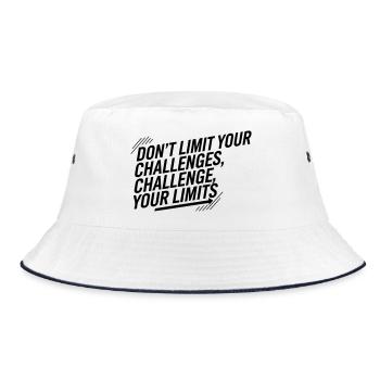 Challenge Your Limits - Motivation Mental Toughnes - Bucket Hat - white/navy - Front